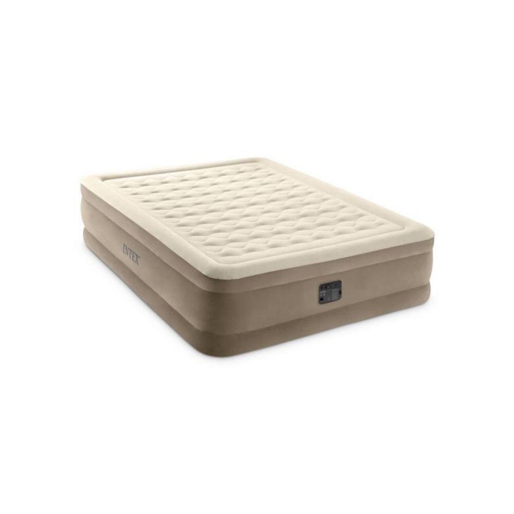 Intex Materac do spania 152 x 203 x 46 cm Ultra Plush Queen z wbudowaną pompką elektryczną 64428