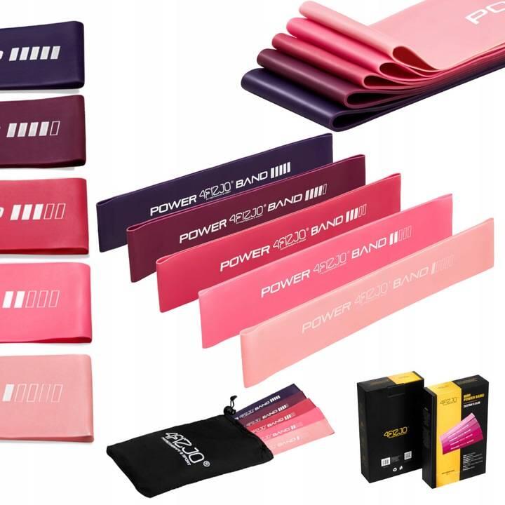 Zestaw 5 Gum Do Ćwiczeń Mini Band 4FIZJO Fitness