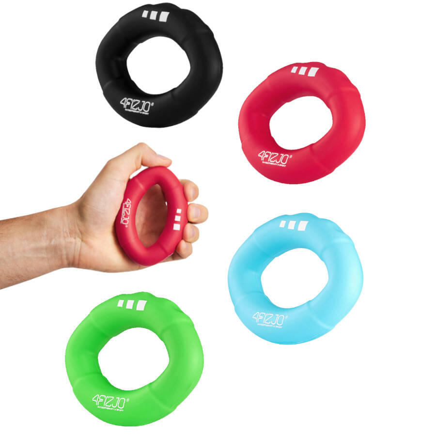 Zestaw 4 silikonowych ściskaczy do treningu dłoni 4Fizjo