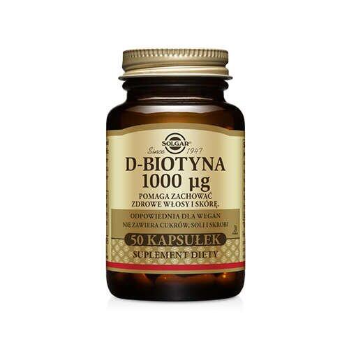 Solgar D-biotyna 1000 mcg 50 kapsułek