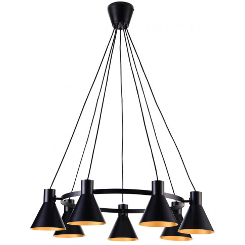 Czarna metalowa lampa wisząca do jadalni - 3X K104 A6-H78