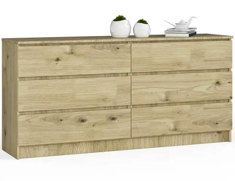 Komoda do sypialni z gładkim frontem dąb artisan D7-T26