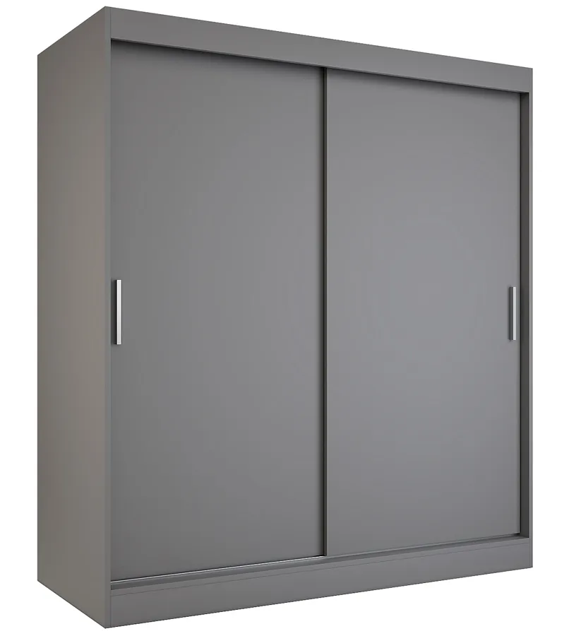 Antracytowa szafa przesuwna 180 cm D5-F97