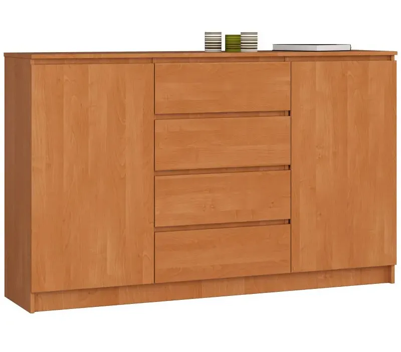 Komoda do biura z szufladami i pólkami olcha - Bedixo 3X