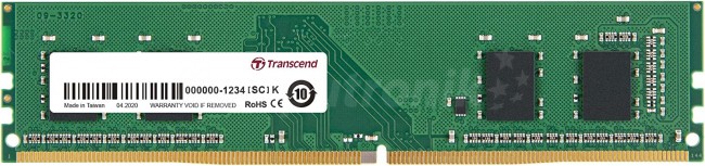 Transcend 4GB JM DDR4 3200MHz U-DIMM 1Rx8 512Mx8 CL22 1.2V JM3200HLH-4G