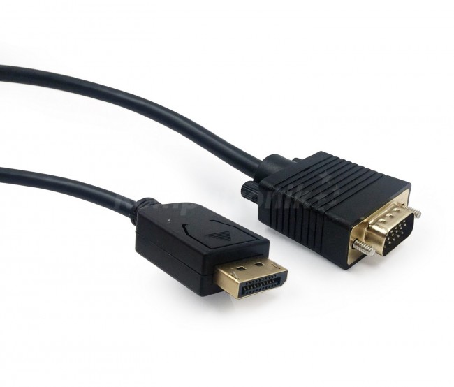 Gembird Kabel CCP-DPM-VGAM-6 D-Sub VGA M DisplayPort M 1 8m kolor czarny