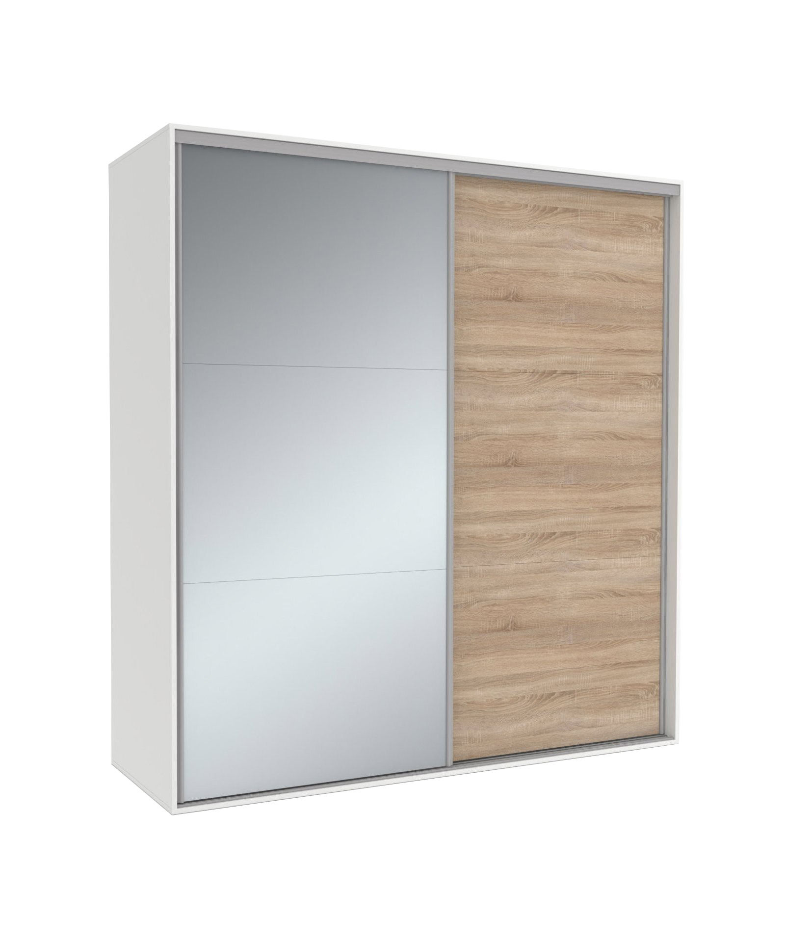 Szafa Tivoli 125X210 B/3Ds/3L Dąb Sonoma / Lustro