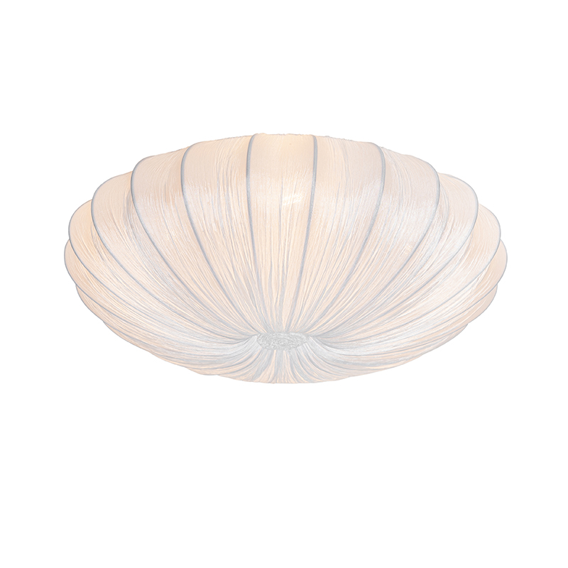 QAZQA Designerska lampa sufitowa biały jedwab 60 cm 5-punktowy - Plu