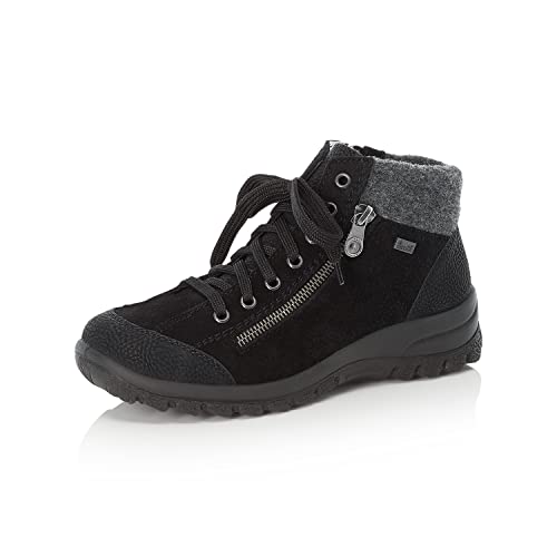 Rieker Damskie botki L7132, Czarny czarny antracyt 01, 42 EU