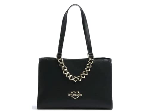 Love Moschino Damska torba na ramię Borsa Pu Nero, czarna, 24 x 36 x 10