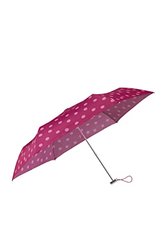 Samsonite Alu Drop S – 3 Section Manual Flat parasol, 23 cm, różowy (Violet Pink Polka Dots)