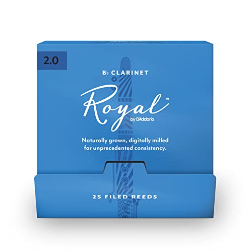 Royal by D'Addario Bb trzciny klarnetowe, 2.0, 25 sztuk pojedynczych trzcinek
