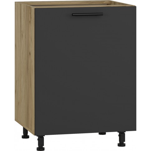 Antracytowa zamknięta szafka kuchenna VENTO D-60/82 Halmar