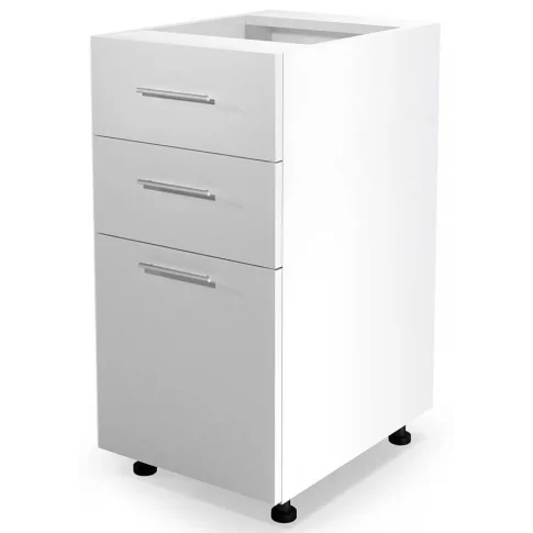 Biała szafka do kuchni z szufladami VENTO D3S-40/82 Halmar