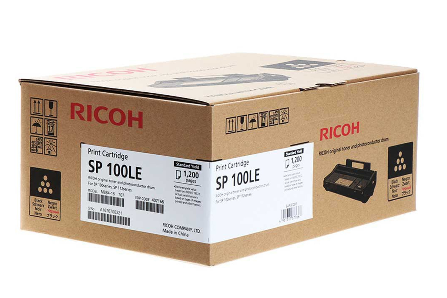 Toner Ricoh SP100 407166 Black