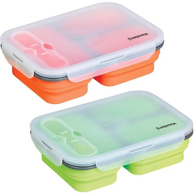 KLAUSBERG POTRÓJNY SILIKONOWY SKŁADANY POJEMNIK LUNCH BOX KLAUSBERG KB-7024 KB-7024