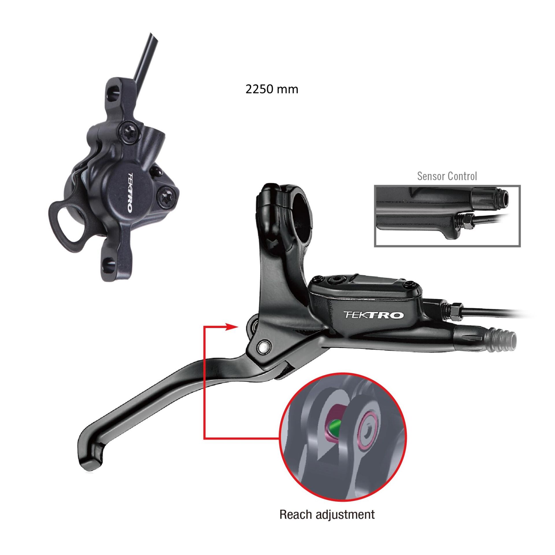 Kompletny hamulec hydrauliczny TEKTRO HD-E350 2250 mm do VELOCARGO LONGTAIL R500 E