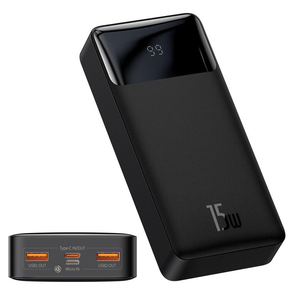 Baseus PPDML-J01 Powerbank Bipow Digital Display 20000 mAh 15W czarny PPDML-J01
