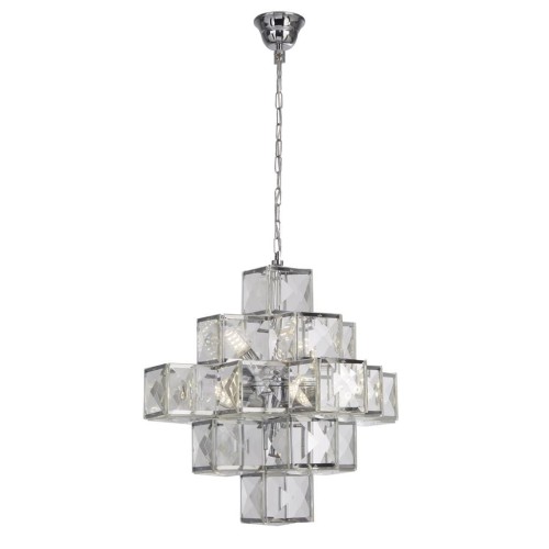Searchlight Lampa wisząca Glacier z kloszem akrylowym 55 cm