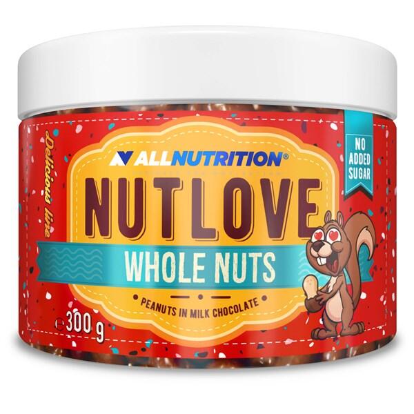 ALLNUTRITION ALLNUTRITION Nutlove Whole Nuts Peanuts in Milk Chocolate 300 g Peanuts In Milk Chocolate