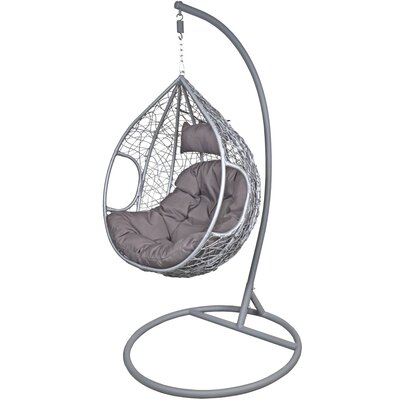 SASKA GARDEN Fotel bujany Cocoon roz.L z technoratanu szary, antracyt victoriasport-1018911-0