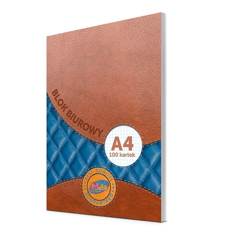 BLOK BIUROWY SZKOLNY A4 W KRATKĘ 100 KARTEK, PASTELLO