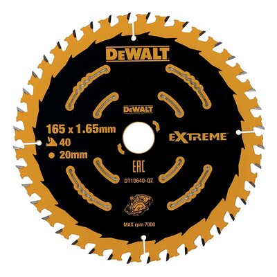 DeWalt DT10640 tarcza do drewna piła 165mm 40zębów