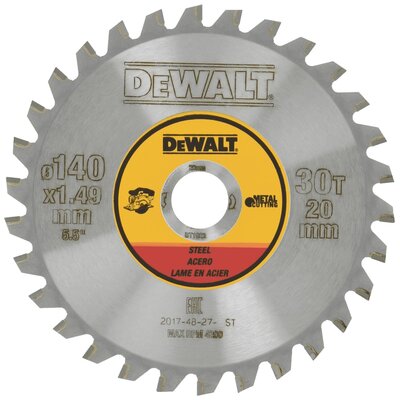 DeWalt tarcza pilarska 140x20mm 30 zębów DT1923-QZ DT1923-QZ