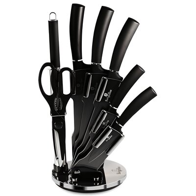 Berlingerhaus Zestaw noży bh-2565 black silver w stojaku BH-2565 Kinghoff