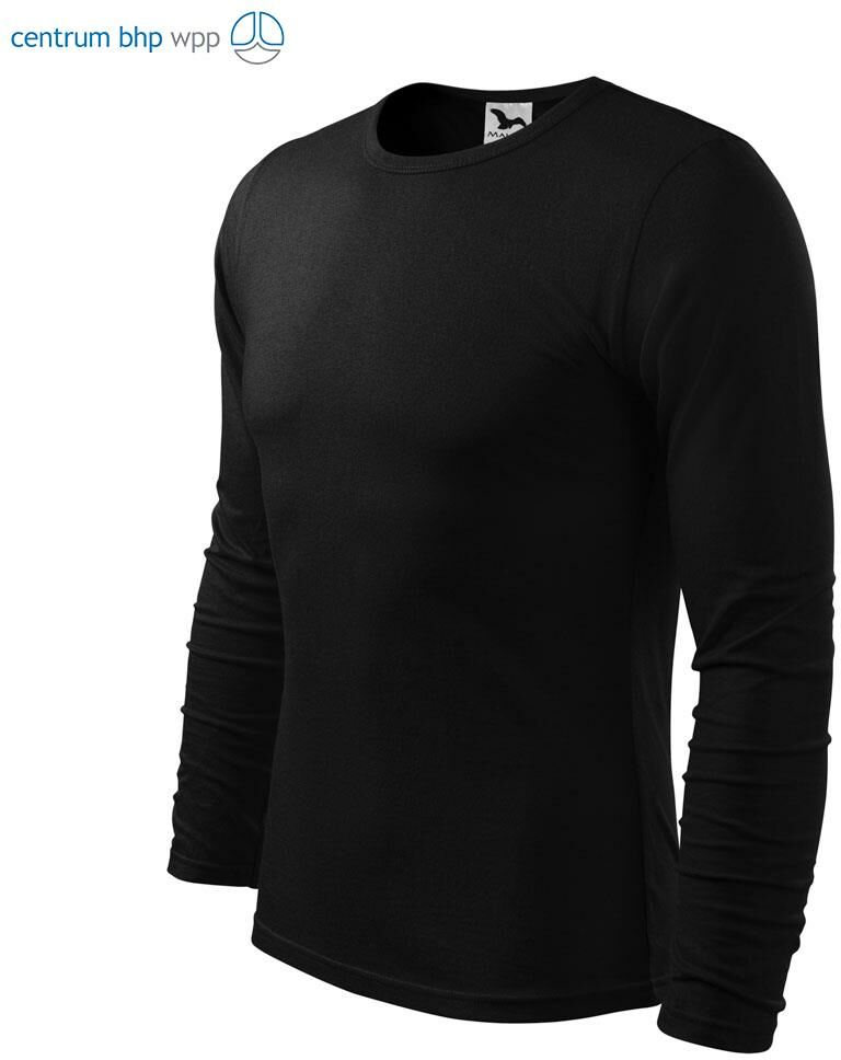 KOSZULKA T-SHIRT Z DŁUGIM RĘKAWEM ADLER FIT-T LONG SLEEVE 119; CZARNY