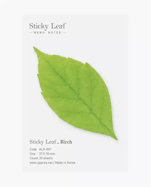 Kartki samoprzylepne - brzoza zielona S - Appree