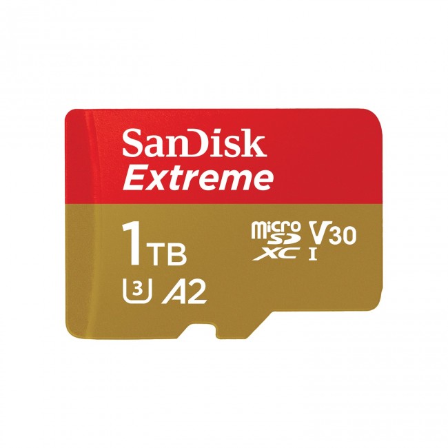 SanDisk microSDXC Extreme 1TB 190/130 MB/s A2 C10 V30 UHS-I U3