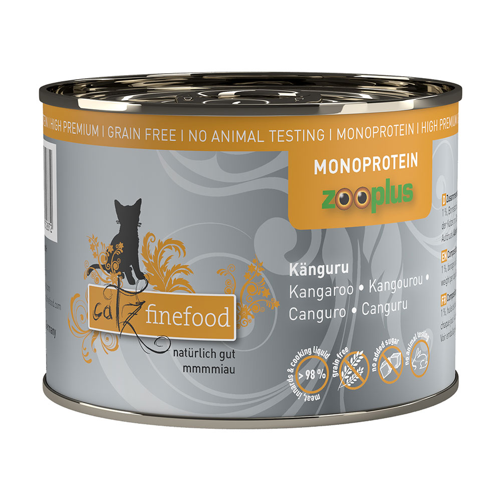 Korzystny pakiet catz finefood monoproteinowa zooplus, 24 x 200 g - Kangur
