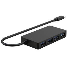 Zdjęcia - Czytnik kart pamięci / hub USB Hub USB WG USB-C/4x USB 3.0  Czarny(10726)