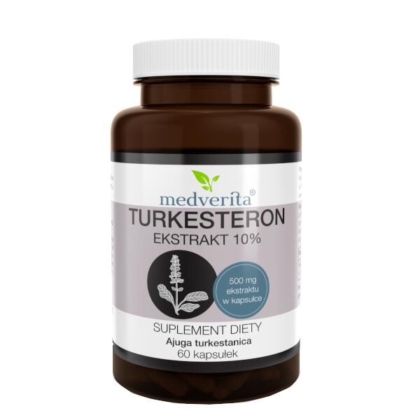 Turkesteron Ekstrakt MEDVERITA 500 mg 60 kaps