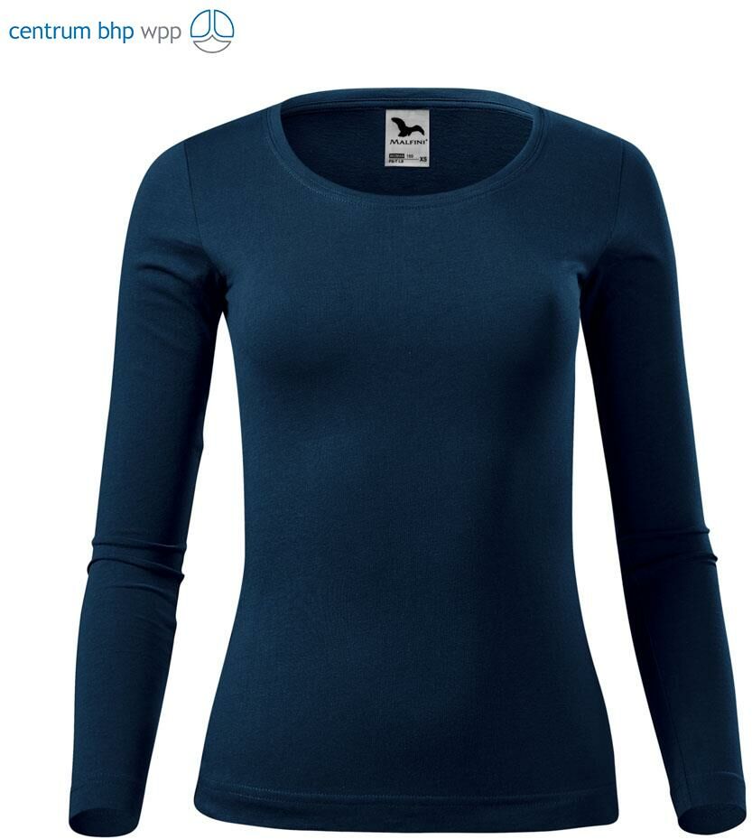 KOSZULKA T-SHIRT Z DŁUGIM RĘKAWEM ADLER FIT-T LONG SLEEVE 119; GRANATOWY