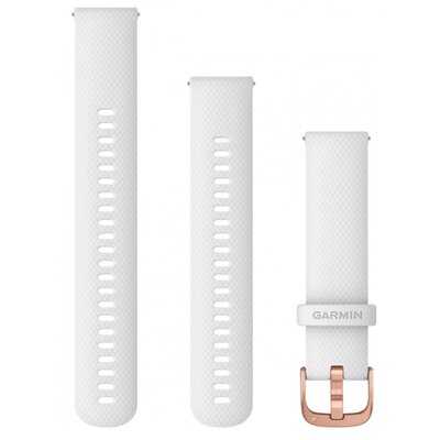GARMIN Bransoletka vival, styl, 20 mm, silikon, biała, klamra, różowe złoto 010-12924-10
