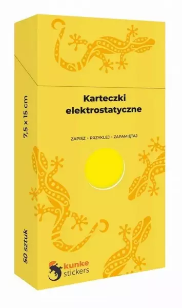 Karteczki elektrostatyczne 50szt. żółte - Panta Plast
