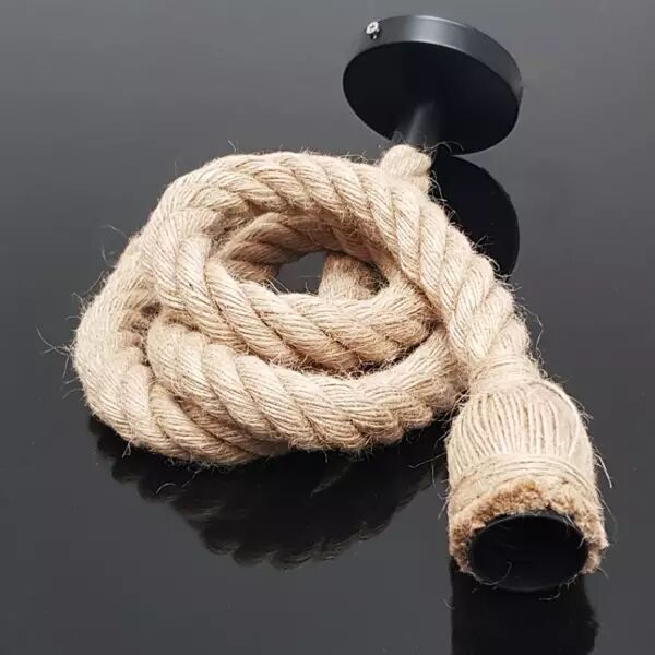 Lampa zwieszana E27 sznur KNOT 150cm beżowy