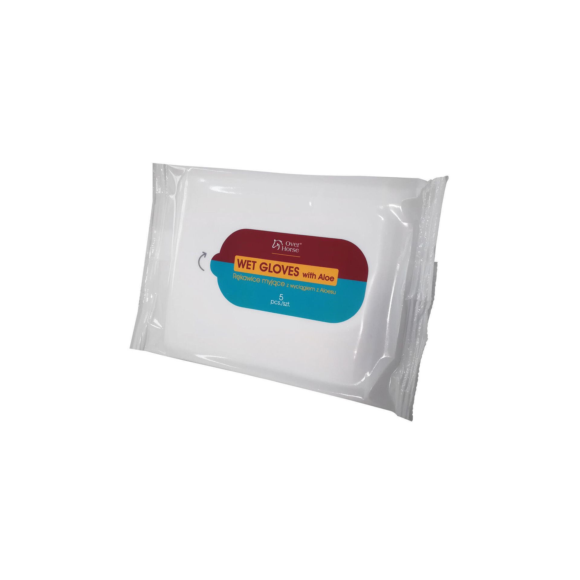OVER HORSE Wet Gloves with Aloe 5szt Praktyczne nawilżane rękawice do wszechstronnego użycia