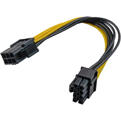 Akyga Kabel adapter AK-CA-07 PCI Express 6-pin (F) / 8-pin (M) 0,2m AK-CA-07