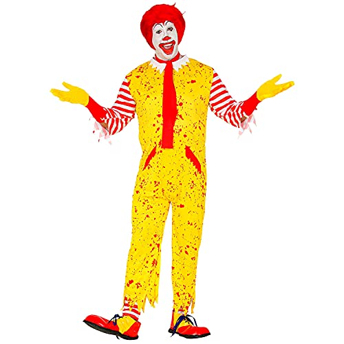 Widmann - Kostium McKiller Clown, kombinezon, pończochy bez stóp, szal, impreza tematyczna, Halloween