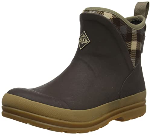 Muck Boots Damskie kalosze Originals Ankle, Brązowy wzór w kratkę, 36 EU