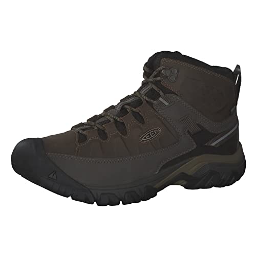 KEEN Męskie buty trekkingowe Targhee III średniej wysokości, wodoodporne buty trekkingowe, Sznur bungee/czarny, 40 EU
