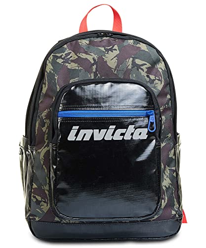 Invicta ZAINO JELEK Colorblock CAMO INVICTA, uniseks plecak dla dorosłych, JELEK Colorblock CAMO INVICTA, Nero/Verde, Taglia unica -, Nero/Verde, Jeden rozmiar, Nowoczesny