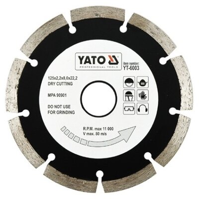 Yato tarcza tnąca segmentowa 125mm - 6003 (YT-6003)