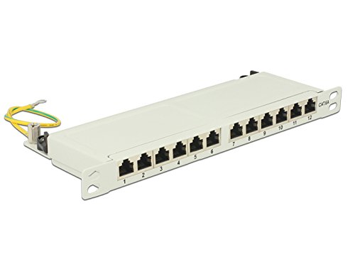 Delock 10 Patchpanel 12P Cat 6A 0,5HE gray
