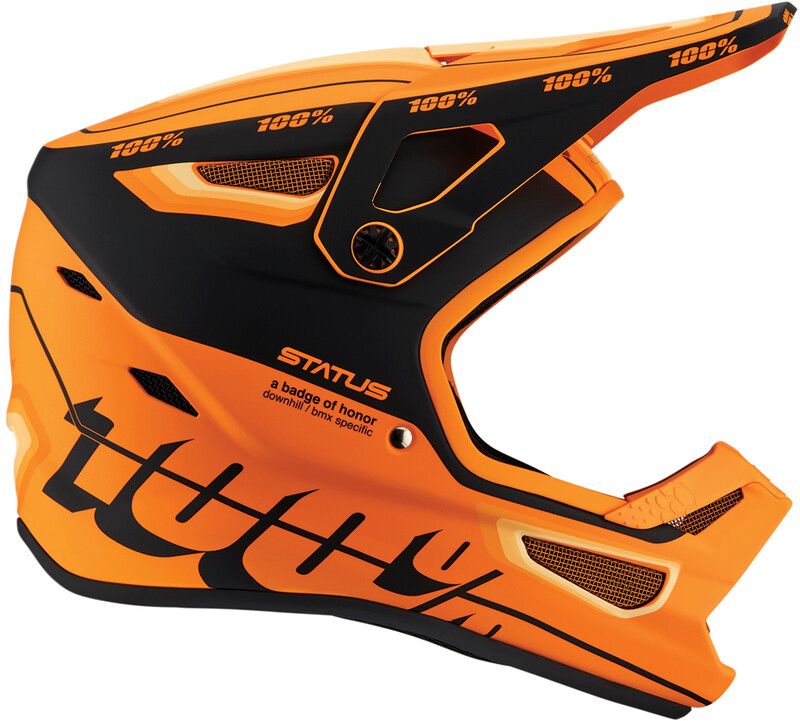 100% Status Helmet, pomarańczowy/czarny L | 59-60cm 2022 Kaski Fullface i Downhill