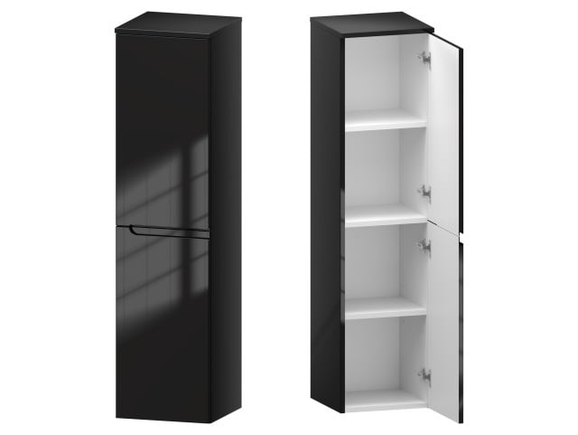 Słupek Łazienkowy ETH 35 cm 2D Prawy - Czarny Wysoki Połysk