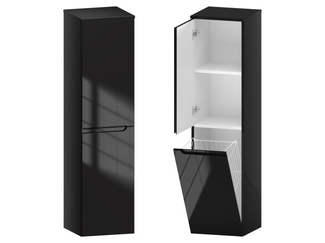 Słupek Łazienkowy ETH 35 cm DK Lewy - Czarny Wysoki Połysk